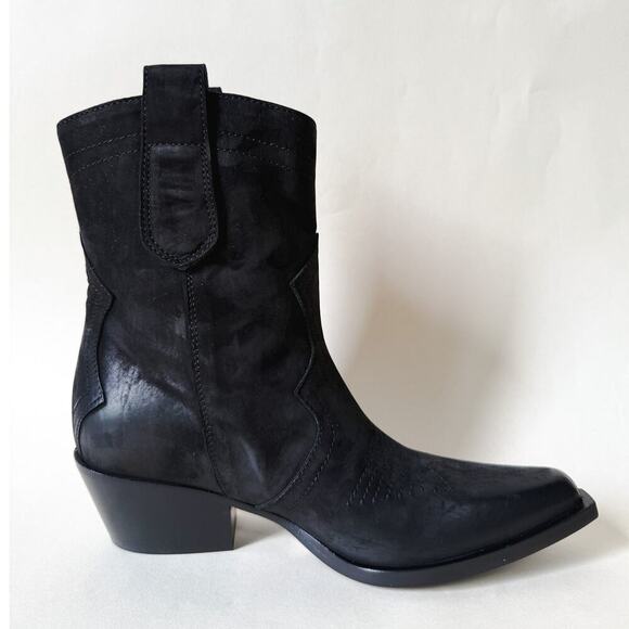 Donald Pliner Black Western Boho Boots Size 5.5 - Picture 1 of 8